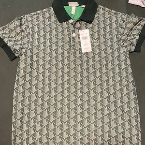 NWT LACOSTE MONOGRAM POLO GREEN